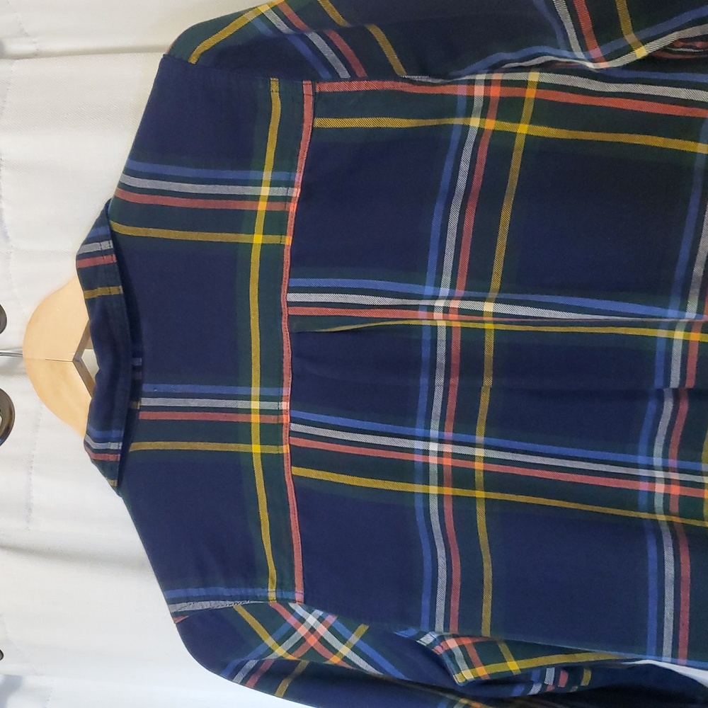 $5 - OLD NAVY women's blue plaid shirt - Picture 7 of 7